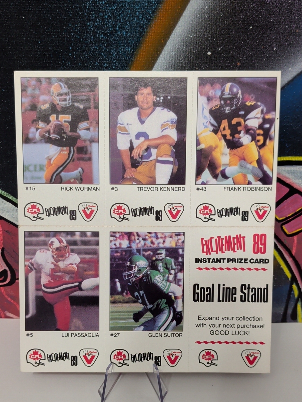 (6) Vachon CFL Excitement '89 Cards